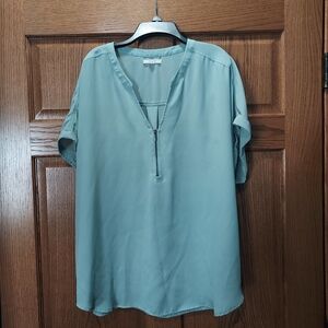 Maurices Teal V-Neck Blouse